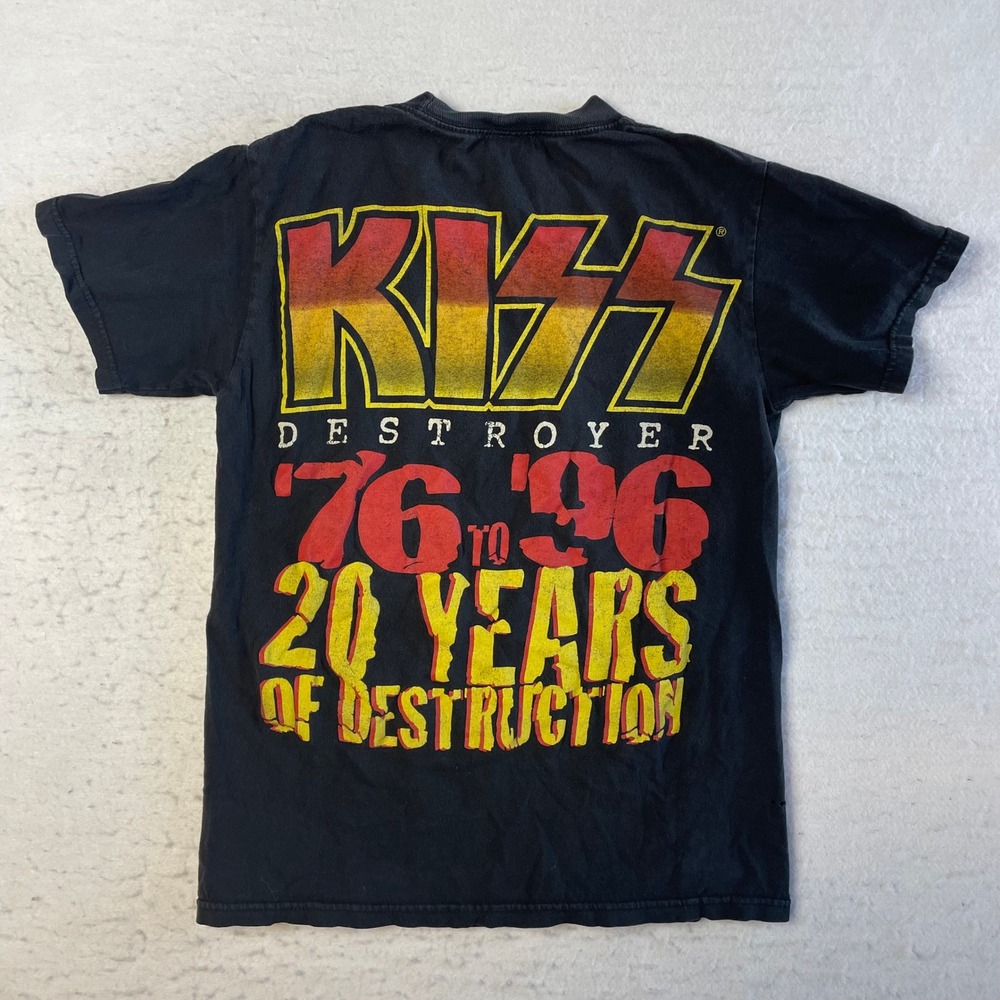 Philcos KISS Destroyer T Shirt Mens Small Black 20 Years Of Destruction Graphic